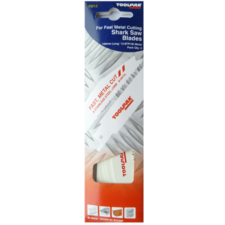 Reciprocating Saw Blade 150mm 13-8tpi Progressive Metal Pack of 5